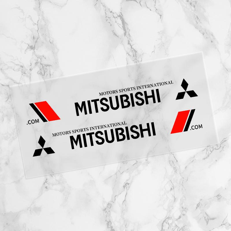 2Pcs Car Logo Door Side Stickers Waterproof Body Decal For Mitsubishi Asx Lancer Pajero 4 Outlander 3 Xl L200 EX10 X Colt Pajero