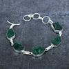 Natural Green Aventurine Rough Gemstone 925 Sterling Silver Bracelet 7-8" ETC-10747