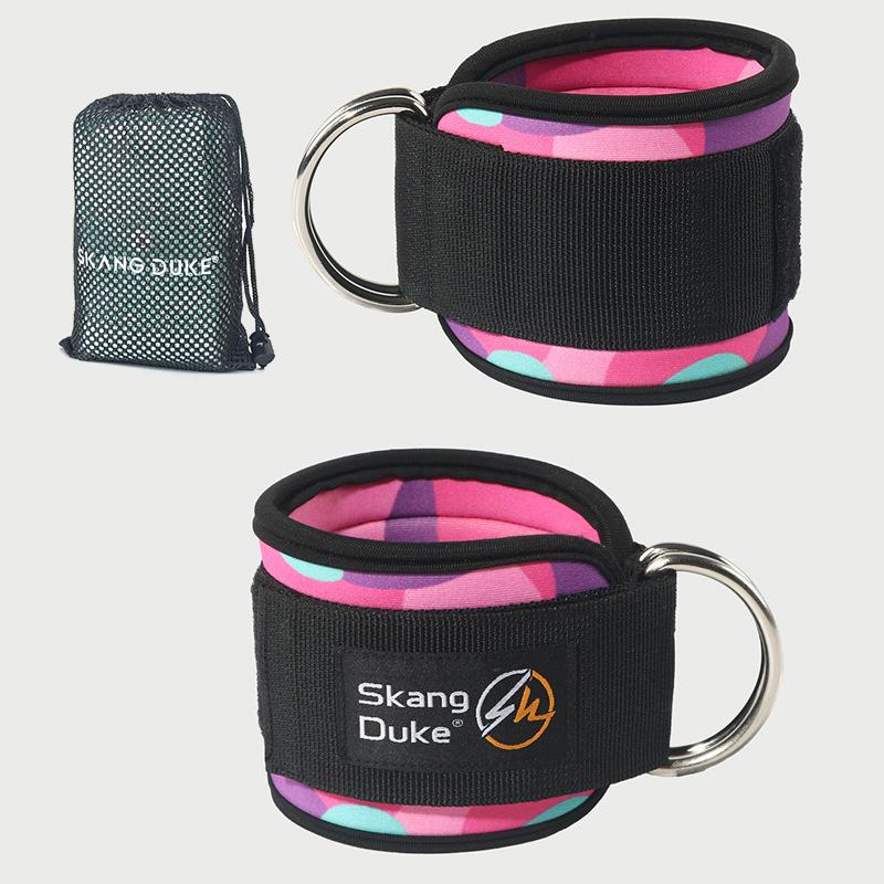 

OLIKEI 2 шт., ремешок для фитнеса на щиколотке, D-образное кольцо, пряжка, манжеты на щиколотке, тренажерный зал, кабельные машины, поддержка лодыжки, тренировка, тренировка мышц бедра, ног, подтяжки для лодыжки