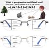 Progressive Multifocal Glasses Computer Reading Glasses Blue Light Blocking Bifocal Readers for Men Women Titanium Alloy Eyewear