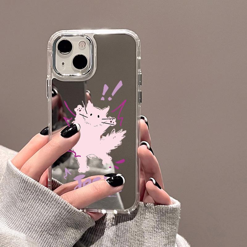 Mobile Phone Cases for iPhone 11 13 XR 15 Pro Max 12 14 Pro Max Case iPhone 16 XS Max Mirror Protective Case Mirror Exquisite Cartoon Waterproof