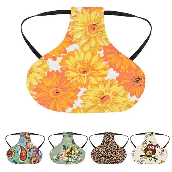 Hühnersattel, süßes bedrucktes Muster, doppellagige Leinwand, Henne-Jacke, Federschutz mit Gummizug