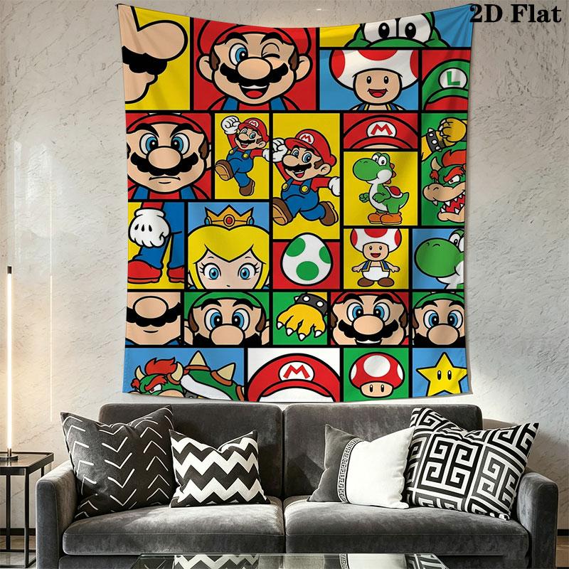 Mario Wall Hanging Printed Fabric Blanket Decorative Tapestries for Bedroom Living Room Home Decor