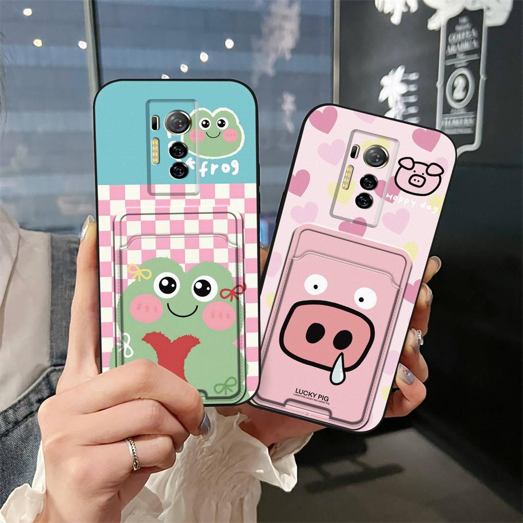 Fashion Design Anti-knock Phone Case For Tecno Phantom X/AC8 Graffiti Back Cover Silicone Durable Cartoon Card bag Cover