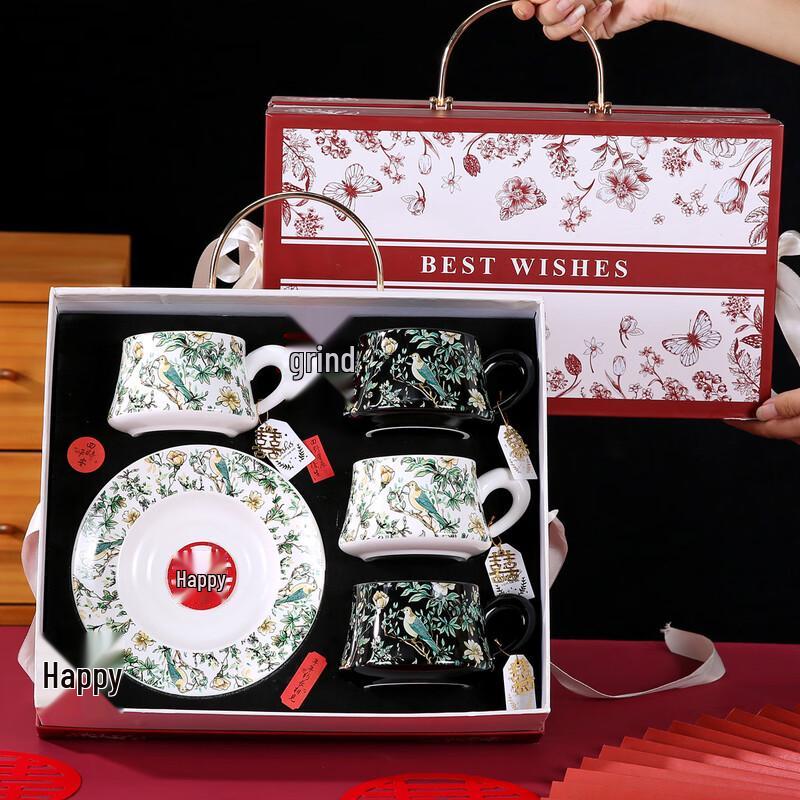 Vintage Bird Ceramic Cup & Saucer Gift Set