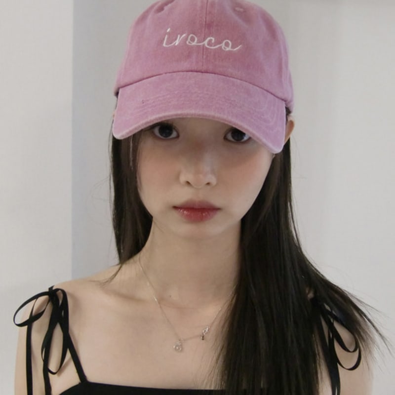 

iroco logo vintage ball cap_pink pink