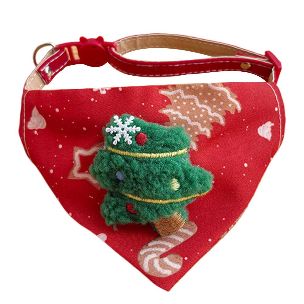 Christmas Pet Scarf Adjustable Triangle Bib Neckerchief Dog Cat Saliva Towel Fashionable Pet Decor Supplies