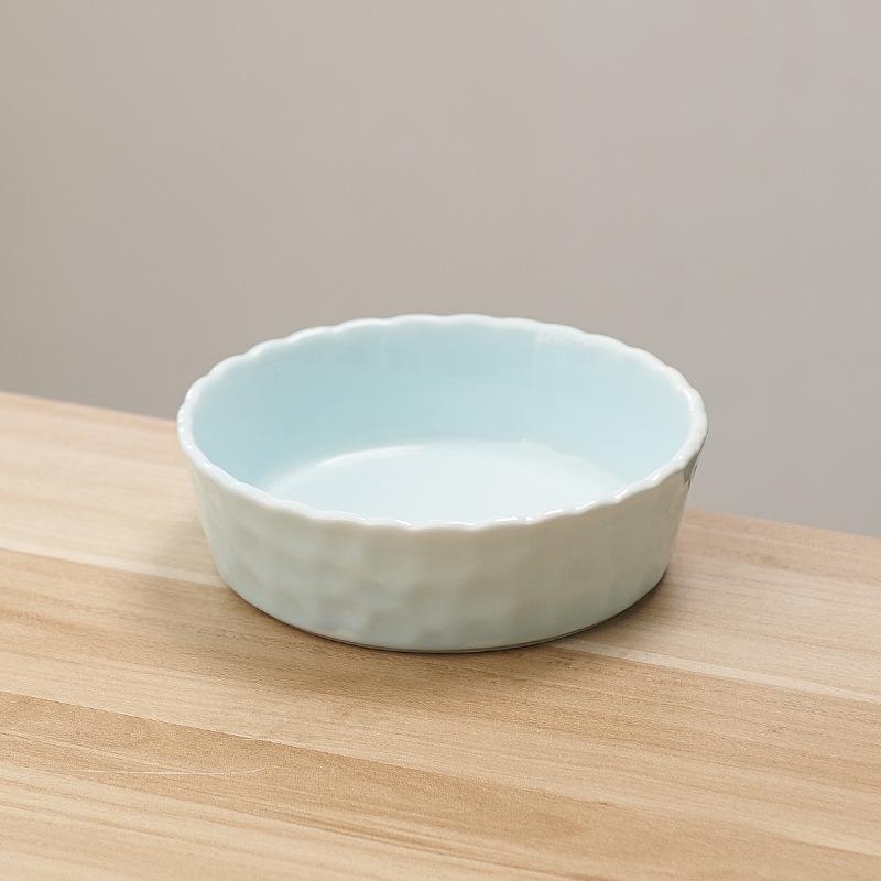 

Новая керамическая миска с чеканным узором подглазурной росписи - Однотонная для салатов и фруктов