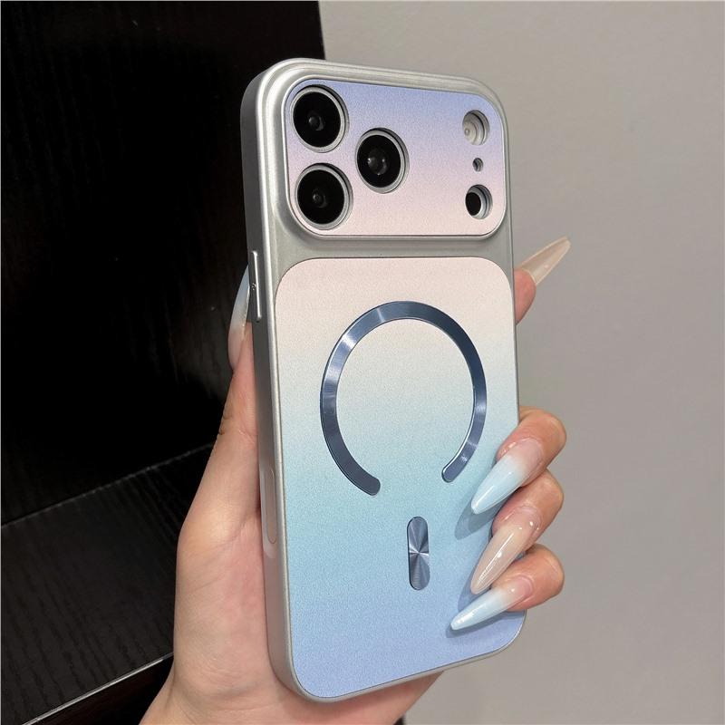 

Gradient iPhone 16 Pro Max Case - Large Window, Magnetic Suction, Apple 15 Compatible, Drop-Proof Protection iPhone 15 Pro Max синий