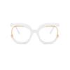 Leopard Print Red Oversized Square Reading Glasses Women Anti Blue Light  Fashion Computer Eyeglasses Frame Vision Distance