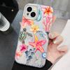 Funda de Teléfono Delfín Tortuga para iPhone 16 Promax 15Plus 14 13 12 Pro Max 11 X XR XS MAX 7 8 Plus SE2 Cubierta de Pluma