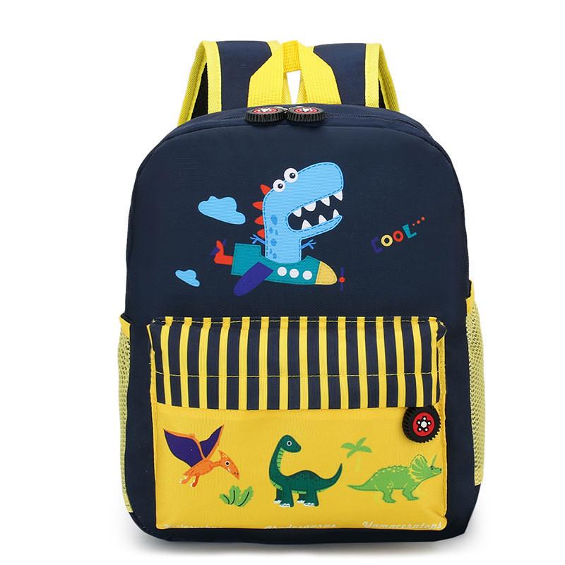 Adorable Cartoon Dinosaur Car Backpack For Kids Durable And Waterproof School Bag