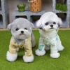 Cute Cartoon Bee Print Dog Hooded Raincoat PVC Light Thin Puppy Rain Poncho with D-ring Pet Waterproof Cloak Outdoor