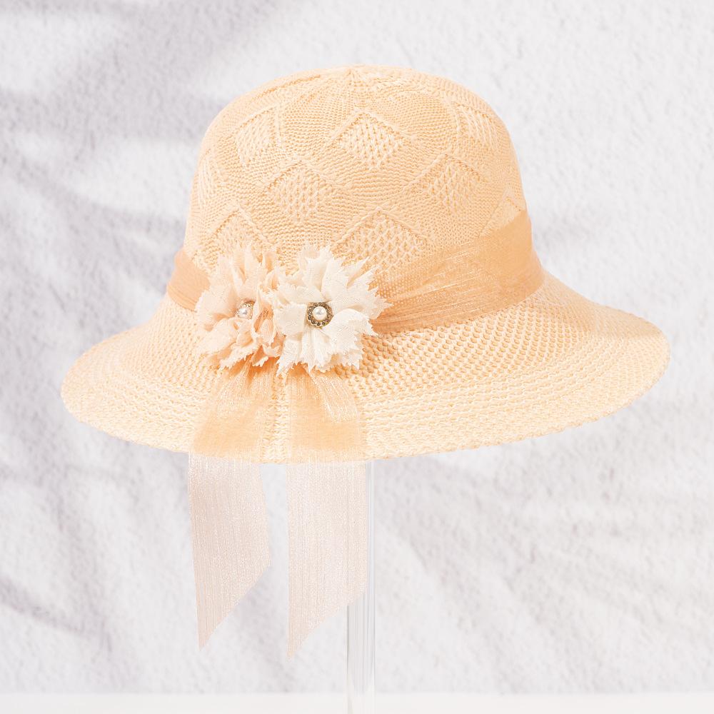 Straw hat women's outdoor travel sunscreen hat bucket hat basin hat elegant versatile women's sun hat breathable adult