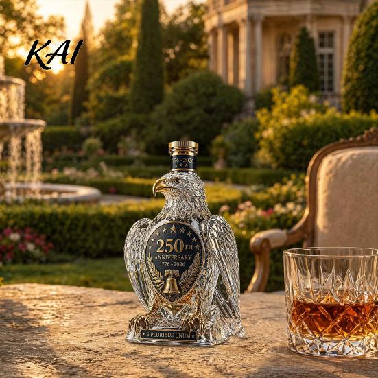 Unique Wine Decanter Eagle Shaped Whiskey Decanter, USA 250th Anniversary Commemorative Bottle with Stopper, 1776-2026 Heritage Edition Patriotic