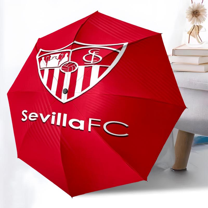 Printed Seville logo Folding Umbrella,Outdoor,Leisure,And Travel Umbrella,Durable Umbrella Fabric,Birthday And Holiday Gift