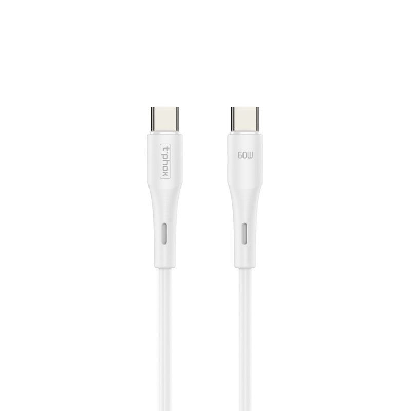 Kabel T-Phox Gentle Usb-C/Usb-C 60W 1M White