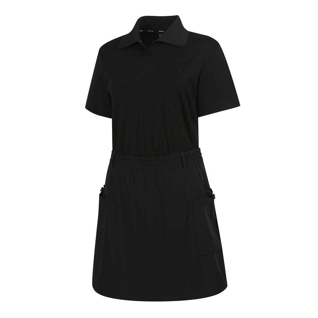 TAYLORMADE APPAREL Women'S Woven Patch Collar Short Sleeve Dress T8031To6243-199
