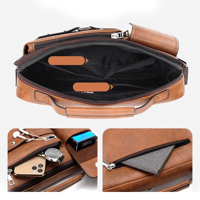 WEIXIER Marke männer Schulter Tasche Tragbare PU Leder Handtasche herren Business Schulter Messenger Tasche Aktentasche Umhängetaschen