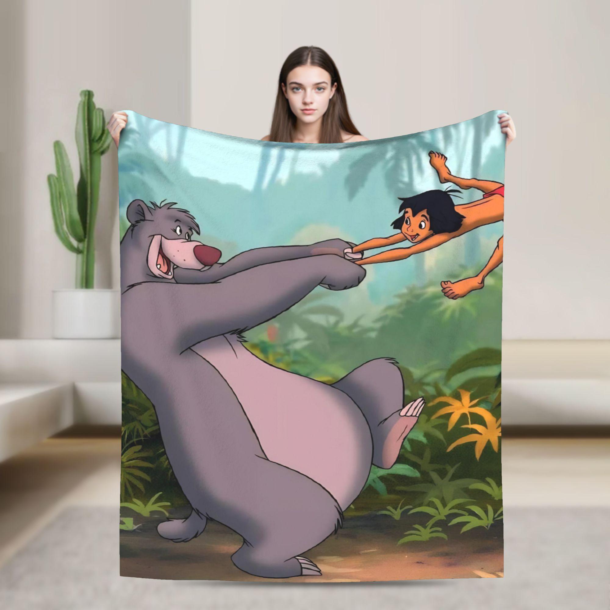 

The Jungle Book Blankets Super Soft Funny Plush Bedding Throws For Couch Chair Decorative Flannel Bedspread Bed Cover 75x90cm