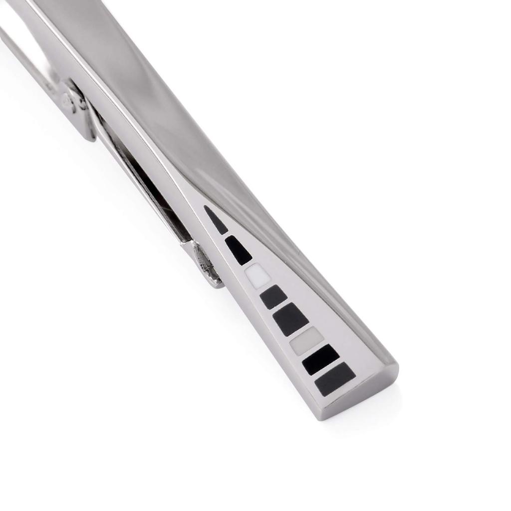 Paul Smith Twist Tie Pin and Tie Brand Accessory [Set] Multi-Epoxy Bar, Men's Silver, (002)