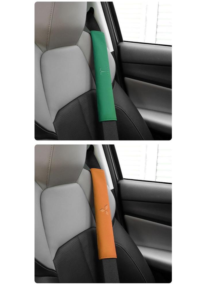 New BYD Suede Seat Belt Shoulder Pad: Anti-Chafing, Wear and Dirt-Resistant, All-Season, Light Luxury, Simple, Practical