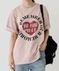 Beobeulpiseu Heart Circle Pigment T-Shirt_Indie Pink