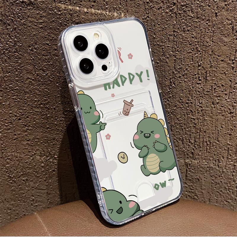 Card Slot Holder Silicone Wallet Pocket Case For Samsung S25 S24 S23 Ultra Xiaomi Redmi Note 13 12 11 10 Infinix Note 30 Pro Cover Clear Phone Bumper