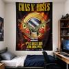 Guns N Roses Paris Concert Poster Crossed Revolvers Fire Art
