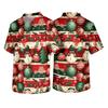 Men's Christmas Themed Holiday Caregiver Uniform for Work In Hospitals and Clinics