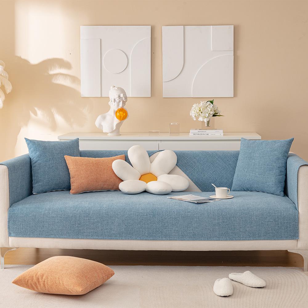 

Подушка для дивана, универсальная подушка из синели Four Seasons, кожаный диван, нескользящая спинка, подлокотник, полотенце 70*70