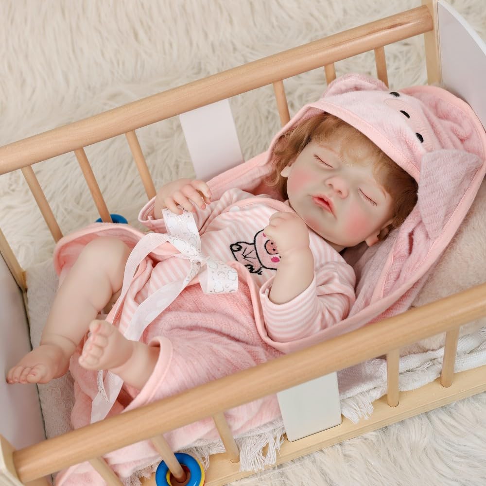 Cloveray Reborn Baby Doll with Changeable Clothes and a Soothing Newborn Realistic Baby Doll with Magnetic Perfect Birthday Gift 22-inch (55cm) Doll,