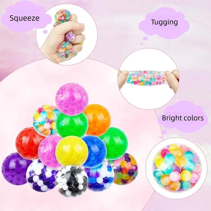 5/10/20Pcs Colorful Stress Balls Squeeze Ball Stress Relief Squishy Toys For Kids Birthday Party Favor Gifts Classroom Prize