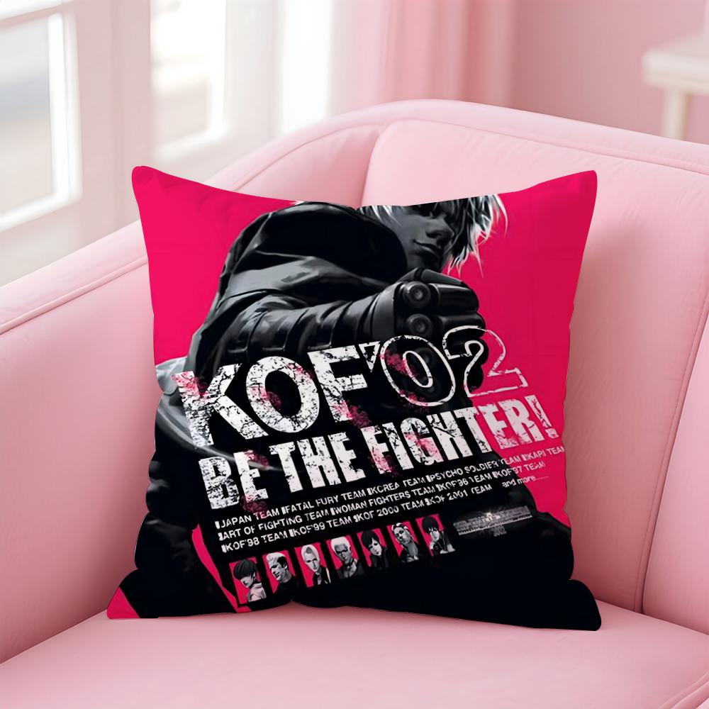 Classic Fighting Japanese Game TThe King of FFighterS Cushion Cover Pillow Case Soft Skin Friendly Fabric  Concealed Zipper