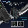 Smart Bicycle Front Light Rechargeable Bike Headlight with Horn Wireless Remote Control Bicycle Flashlight for Night Riding