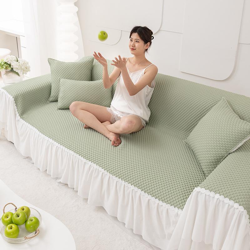 Летний чехол для дивана из ледяного шелка — фото 5