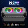 RAM Cooling Fan 4Pin PWM/5V 3Pin ARGB RAM Heatsink Cooler 1000-4500+RPM with Dual 120mm Fan for DDR4 DDR5 Cooling