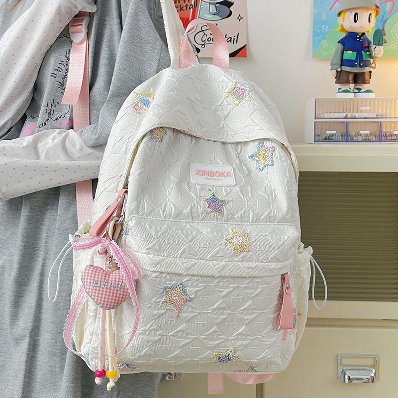 Lightweight Backpack Female Cute Niche Going Out Travel Style High School Students Junior High School Girls Large Capacity Schoolbag
