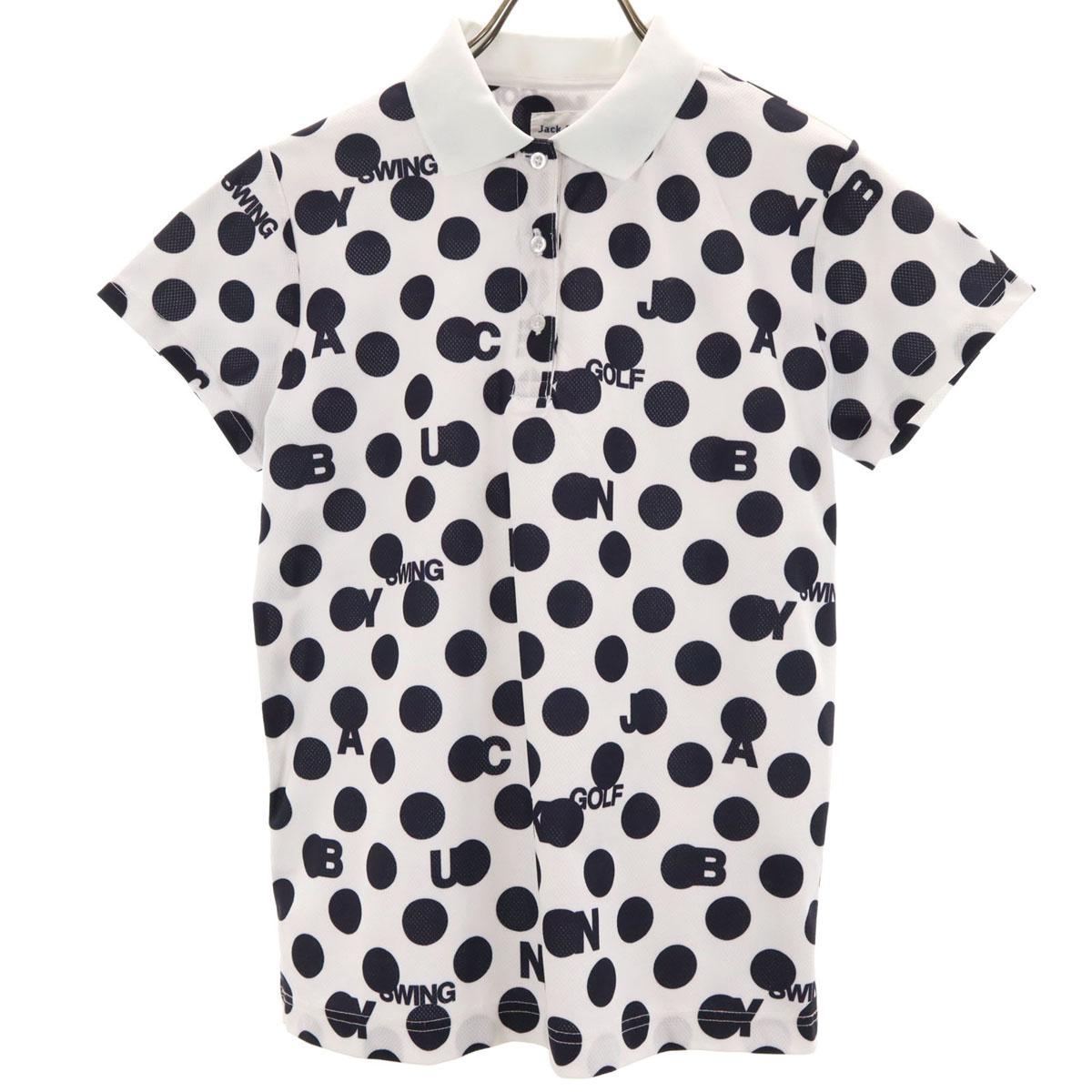 

Джек Банни!! Гольф-поло с коротким рукавом с точечным узором 1 белая в горошек Женская Б/У