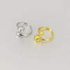 Women's Adjustable Geometric Ring: Round Ball Intersecting Ring Design for Versatile Style