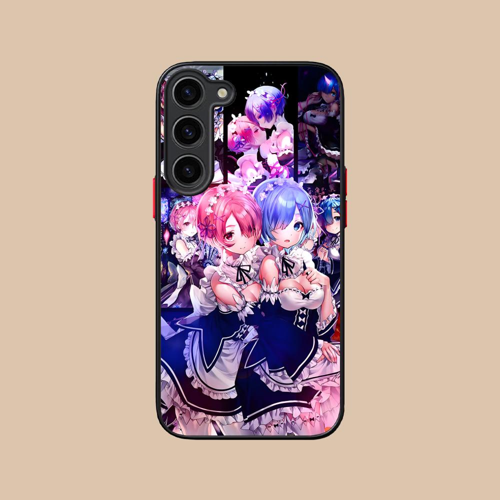 ReZero Rem Ram Silicone Mobile Phone Case for Samsung Galaxy S26 S25 S24 S23 S22 S21 Plus FE Ultra Colorful Cover