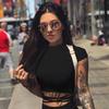 Women's Mock Neck Short Sleeve Top Slim Fit Crisscross Lace Up Crop Top Solid Color Y2K Hot Girl Casual Top