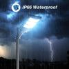 Solar Street Lights Outdoor, Wide Angle, Motion Sensor, Dusk to Dawn, Waterproof IP66, 4 Packs