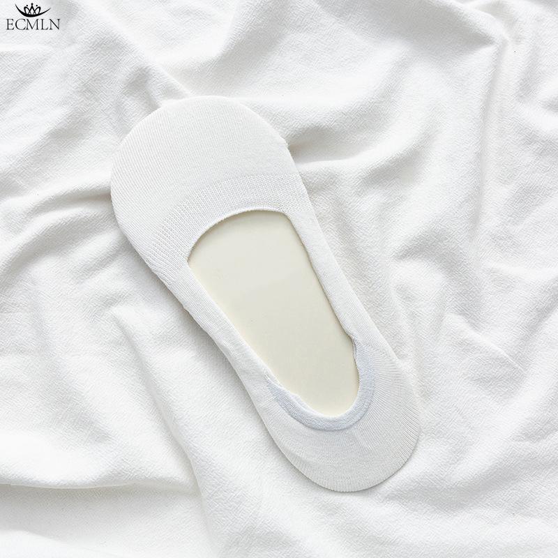 Носки без показа, женские низкие носки, нескользящие носки на плоской подошве, плоские носки-лодочки One size белый