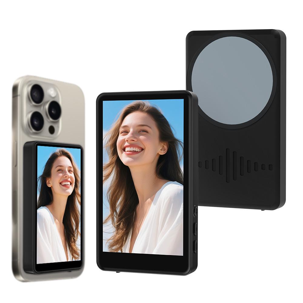 Wireless Mobile Selfie Projector with Split Screen and Teleprompter for Live Streaming