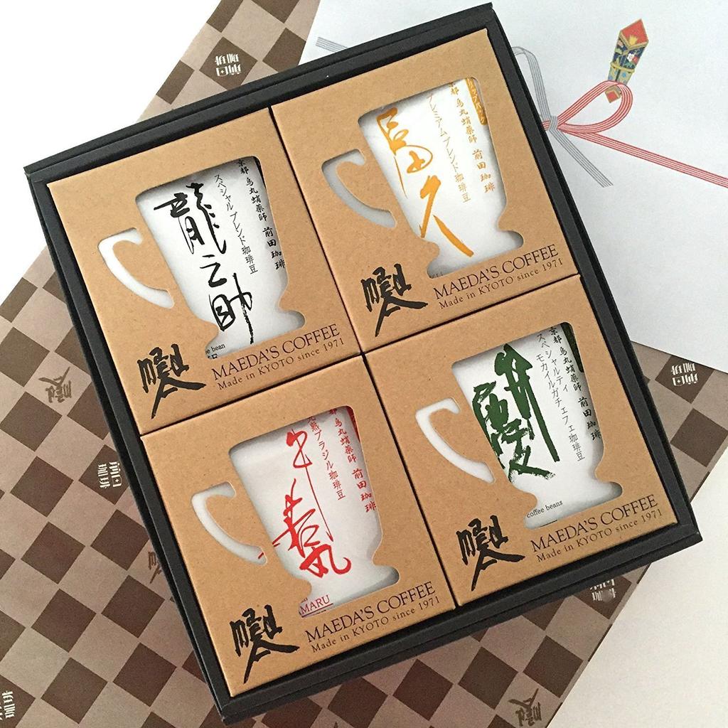 Day Sticker Maeda Coffee 4 Types of Drip Coffee Gift Set [Mother's Included]