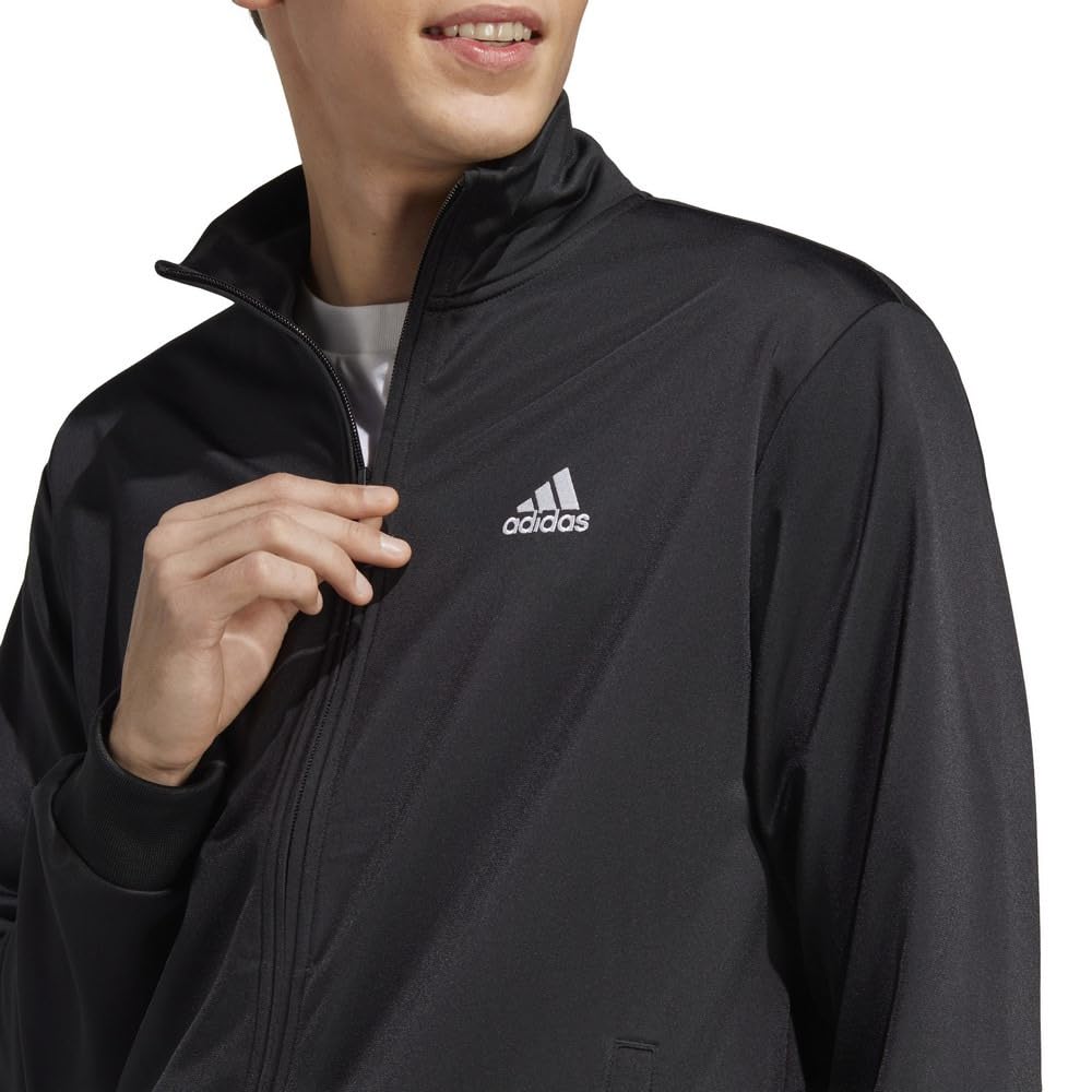 Adidas Tracksuit Set with Linear Logo and M Tricot, ECT04, Men's, Black/White/Black/White (IC6775),