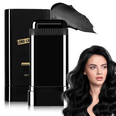 CLOUDTAB Hair Color Stick Waterproof & Sweat-Proof Grey Coverage Comb, Korean Easy Root Touch-Up & Hair Dye Stick for All Hair Types Quick Dry, Safe