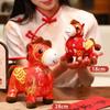 Lucky Chinese Zodiac Horse Cartoon Animal Mascot Traditional Horse Stuffed Toys New Year