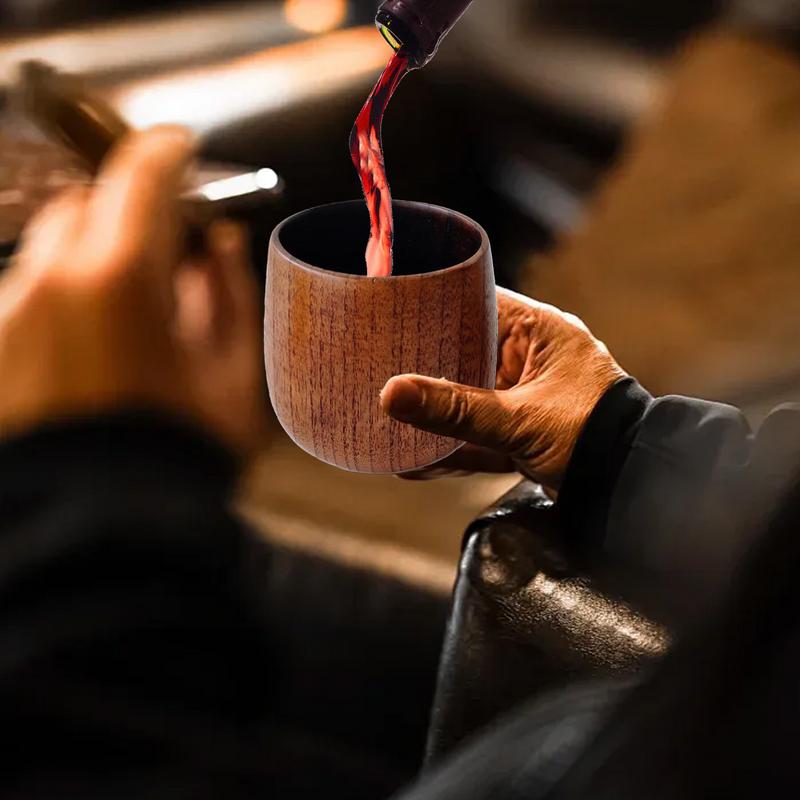 Wooden Whiskey Cup Rustic Charred Whiskey Cup Small wine glass solid wood water cup Home Decoration for Whiskey Lovers